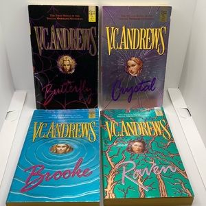 V.C. Andrews 4 Book Bundle Butterfly Crystal Brooke Raven Novels 1998